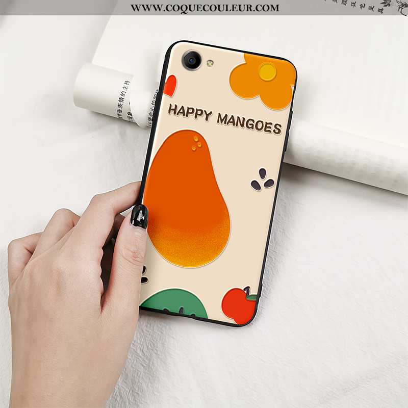 Housse Oppo A3 Silicone Cœur Incassable, Étui Oppo A3 Protection Fruit Orange