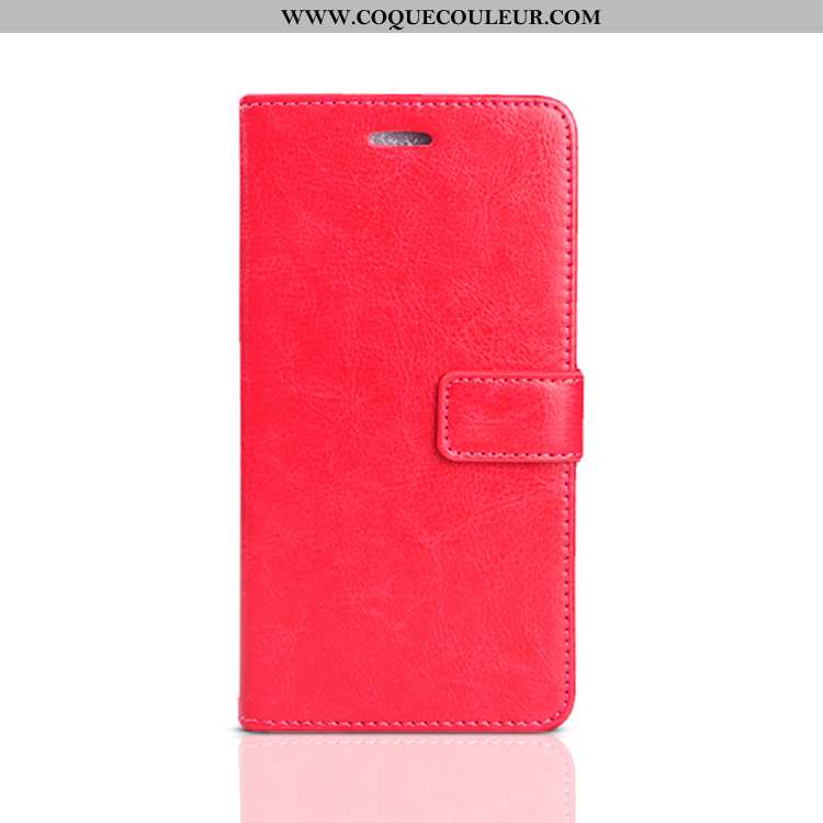 Coque Oppo A3 Cuir Protection Coque, Housse Oppo A3 Fluide Doux Silicone Rouge