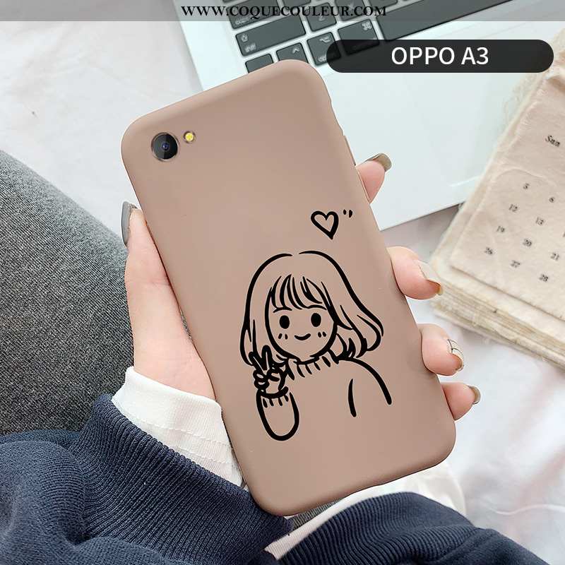 Coque Oppo A3 Fluide Doux Protection Téléphone Portable, Housse Oppo A3 Silicone Tendance Gris