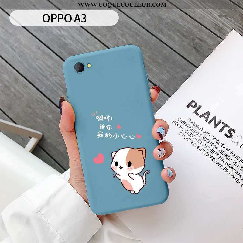 Coque Oppo A3 Silicone Fluide Doux Cœur, Housse Oppo A3 Personnalité Chat Rose