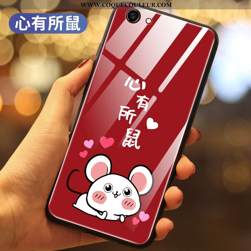 Housse Oppo A3 Verre Rouge Incassable, Étui Oppo A3 Silicone Coque