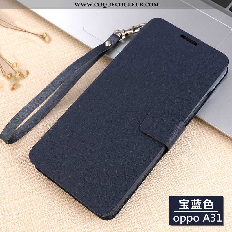 Coque Oppo A31 Silicone Cuir Tout Compris, Housse Oppo A31 Protection Téléphone Portable Marron