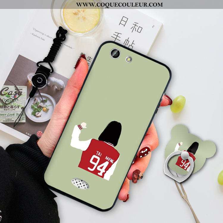 Housse Oppo A31 Silicone Incassable Coque, Étui Oppo A31 Dessin Animé Verte