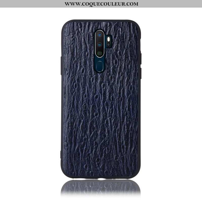 Housse Oppo A5 2020 Protection Arbres Téléphone Portable, Étui Oppo A5 2020 Cuir Véritable Incassabl