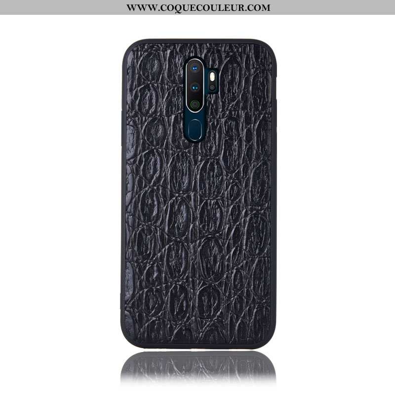 Étui Oppo A5 2020 Cuir Véritable Violet Étui, Coque Oppo A5 2020 Protection Couvercle Arrière