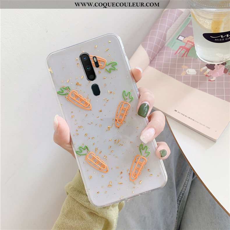 Étui Oppo A5 2020 Créatif Protection, Coque Oppo A5 2020 Tendance Téléphone Portable Blanche