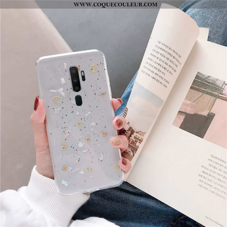 Étui Oppo A5 2020 Créatif Protection, Coque Oppo A5 2020 Tendance Téléphone Portable Blanche