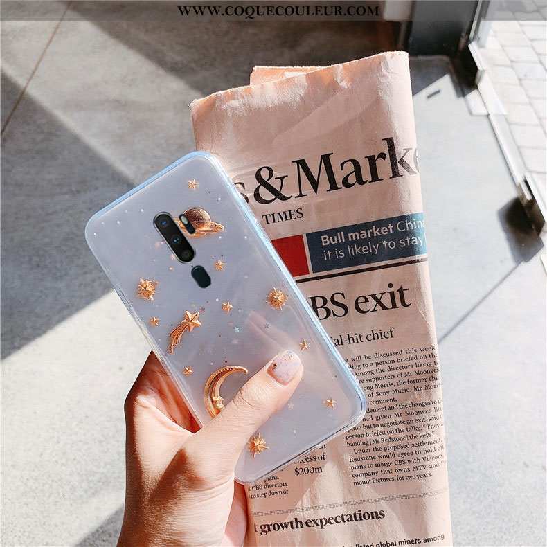 Étui Oppo A5 2020 Créatif Protection, Coque Oppo A5 2020 Tendance Téléphone Portable Blanche