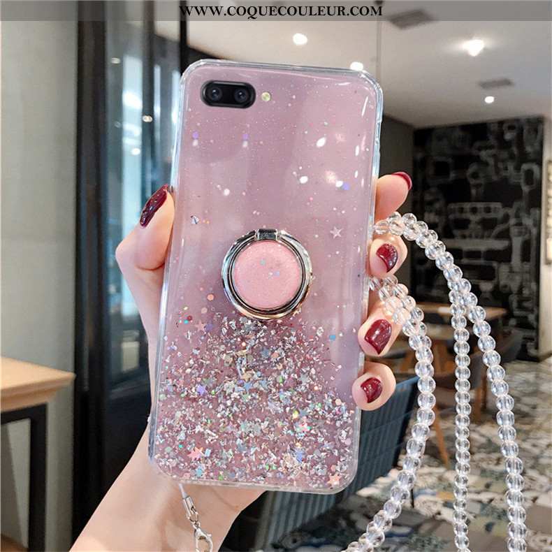 Coque Oppo A5 Mode Cristal Rose, Housse Oppo A5 Protection Téléphone Portable Rose