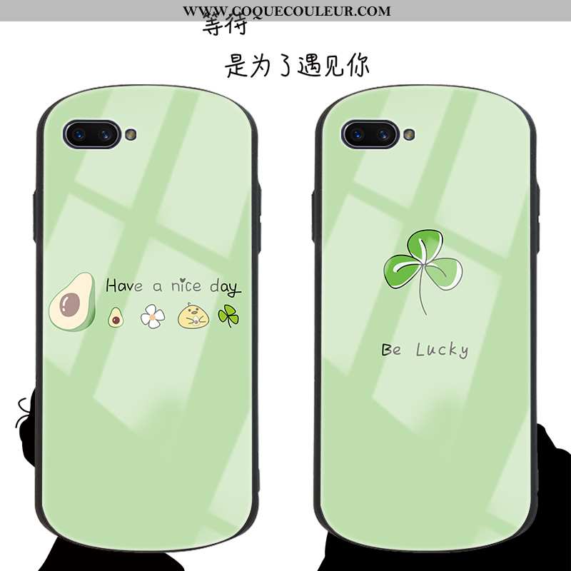 Coque Oppo A5 Mode Légère Créatif, Housse Oppo A5 Protection Ultra Verte