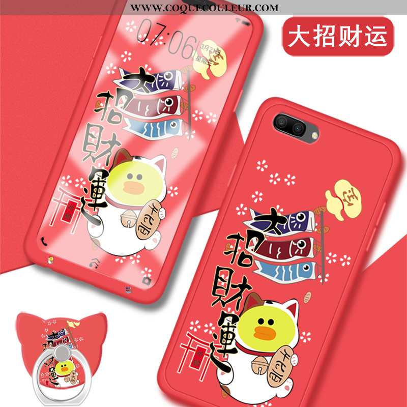 Coque Oppo A5 Fluide Doux Charmant Net Rouge, Housse Oppo A5 Silicone Membrane Rose