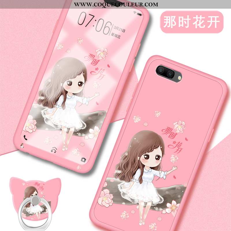 Coque Oppo A5 Fluide Doux Charmant Net Rouge, Housse Oppo A5 Silicone Membrane Rose