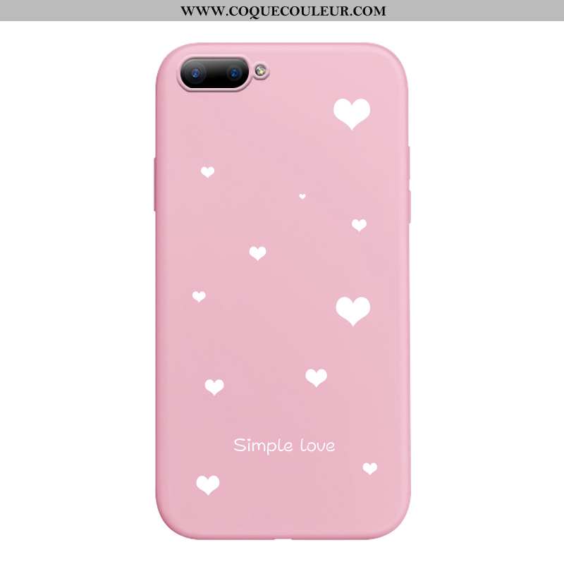 Housse Oppo A5 Protection Fluide Doux Rose, Étui Oppo A5 Créatif Membrane Rose