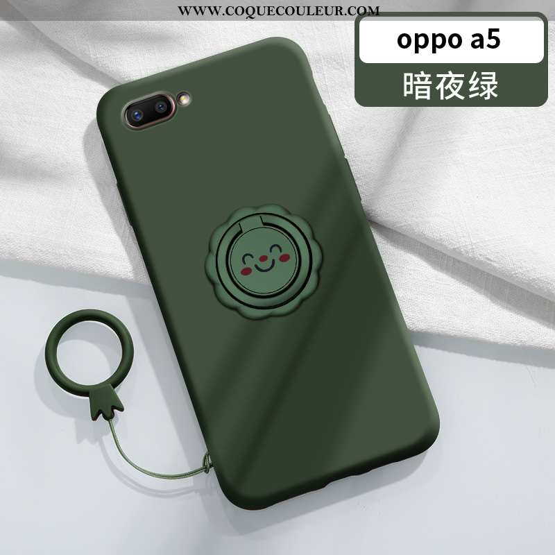 Étui Oppo A5 Tendance Net Rouge Support, Coque Oppo A5 Légère Magnétisme Rose