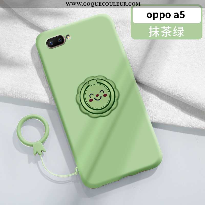 Étui Oppo A5 Tendance Net Rouge Support, Coque Oppo A5 Légère Magnétisme Rose