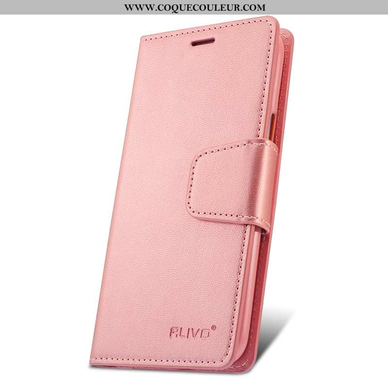 Étui Oppo A5 Fluide Doux Clamshell Rose, Coque Oppo A5 Silicone Incassable Rose