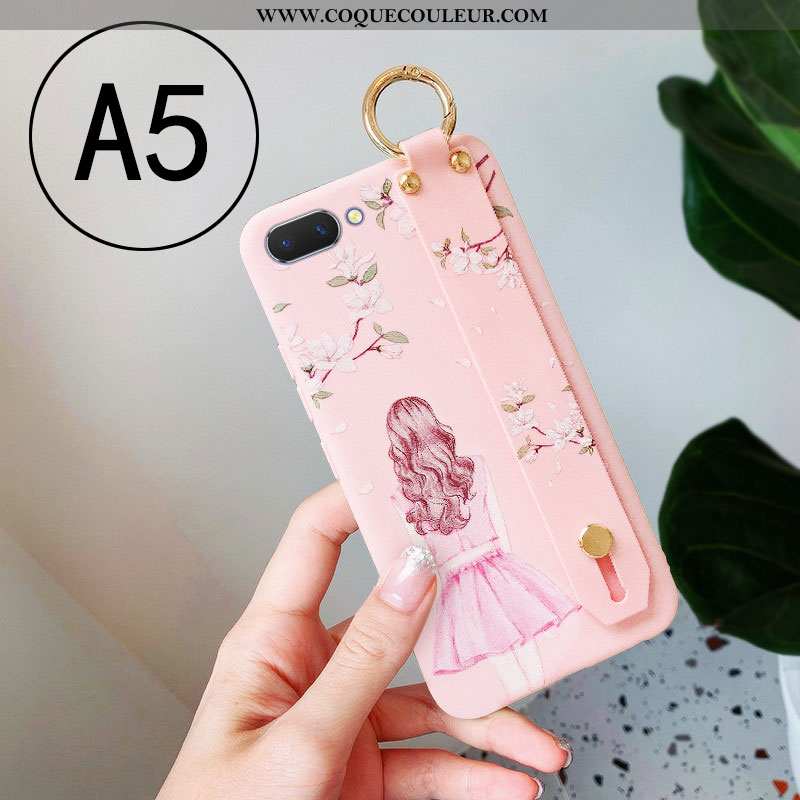 Coque Oppo A5 Charmant Téléphone Portable Coque, Housse Oppo A5 Fluide Doux Personnalité Rose