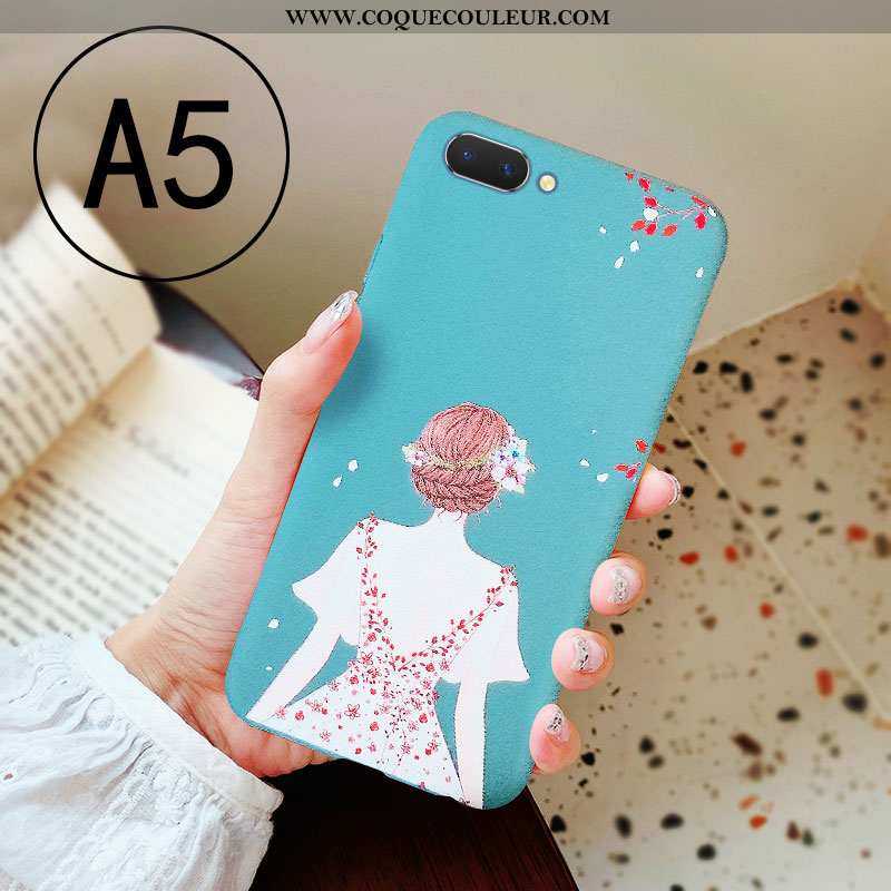 Coque Oppo A5 Charmant Téléphone Portable Coque, Housse Oppo A5 Fluide Doux Personnalité Rose