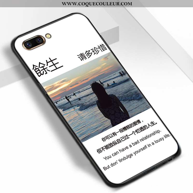 Coque Oppo A5 Fluide Doux Étui, Housse Oppo A5 Silicone Tout Compris Blanche