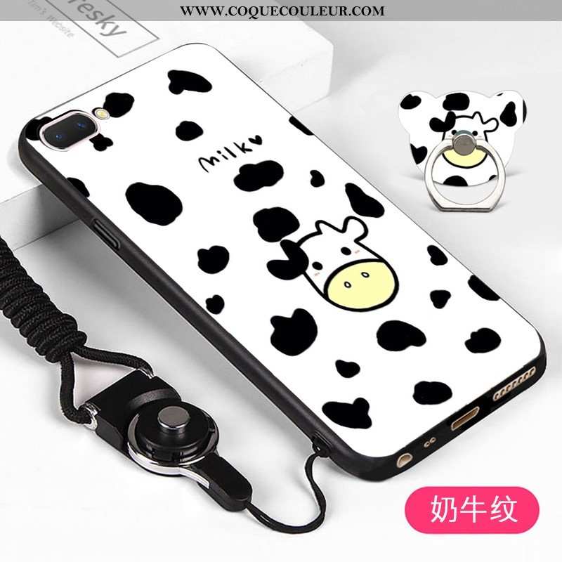 Housse Oppo A5 Fluide Doux Étui Dessin Animé, Oppo A5 Protection Coque Blanche