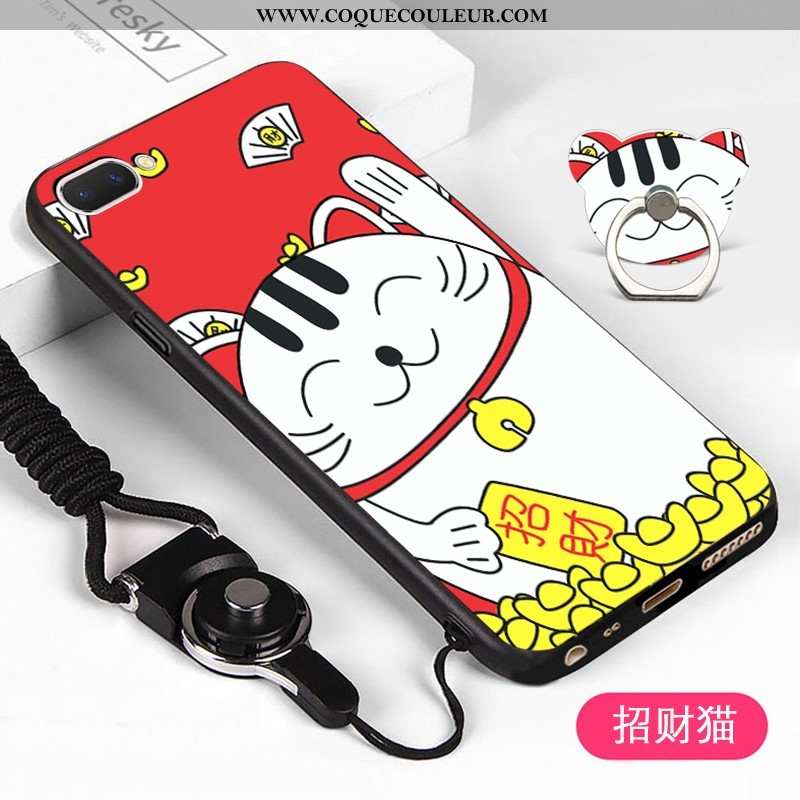 Housse Oppo A5 Fluide Doux Étui Dessin Animé, Oppo A5 Protection Coque Blanche