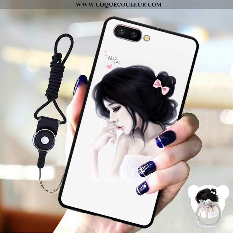 Étui Oppo A5 Protection Silicone Fluide Doux, Coque Oppo A5 Ornements Suspendus Violet