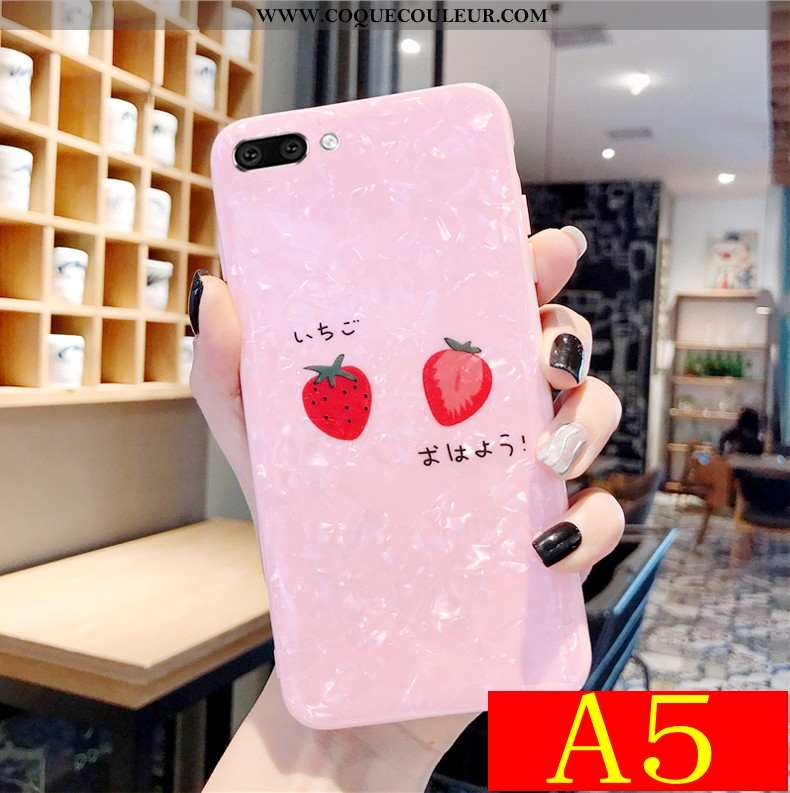 Housse Oppo A5 Fluide Doux Modèle Fleurie Blanc, Étui Oppo A5 Silicone Incassable Blanche