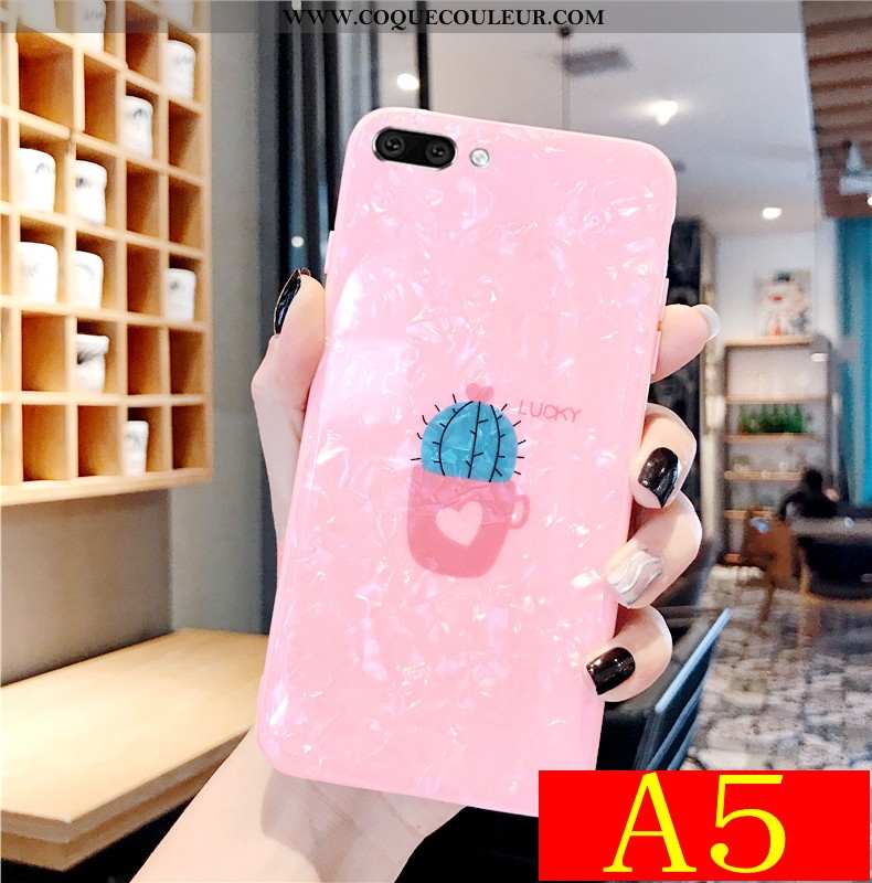 Housse Oppo A5 Fluide Doux Modèle Fleurie Blanc, Étui Oppo A5 Silicone Incassable Blanche