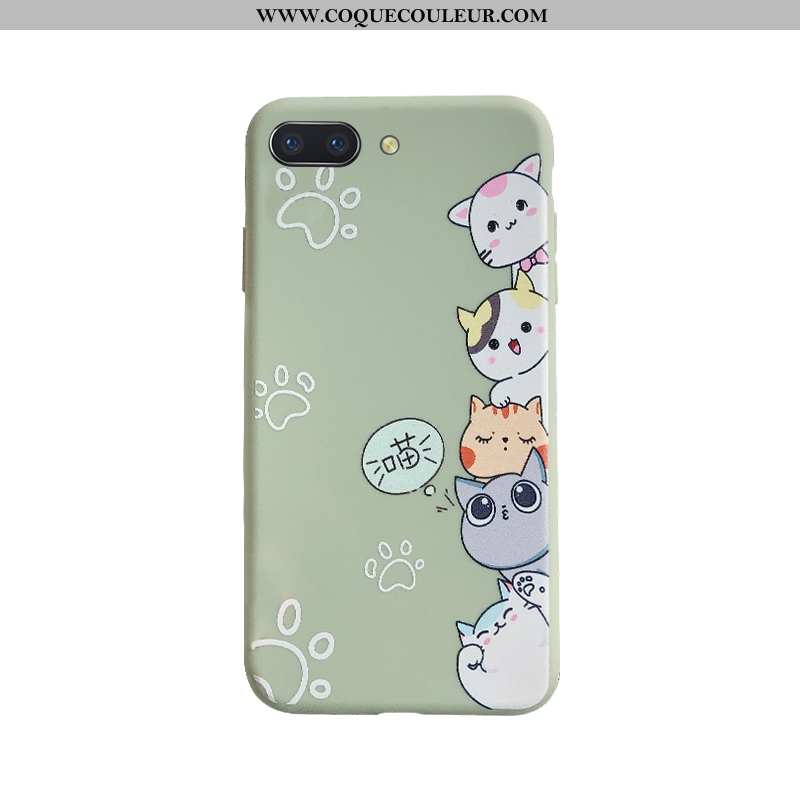 Étui Oppo A5 Charmant Fluide Doux Chat, Coque Oppo A5 Tendance Net Rouge Verte