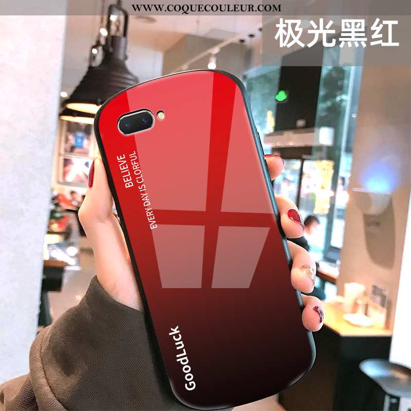 Housse Oppo A5 Ultra Simple Téléphone Portable, Étui Oppo A5 Légère Dégradé Rouge
