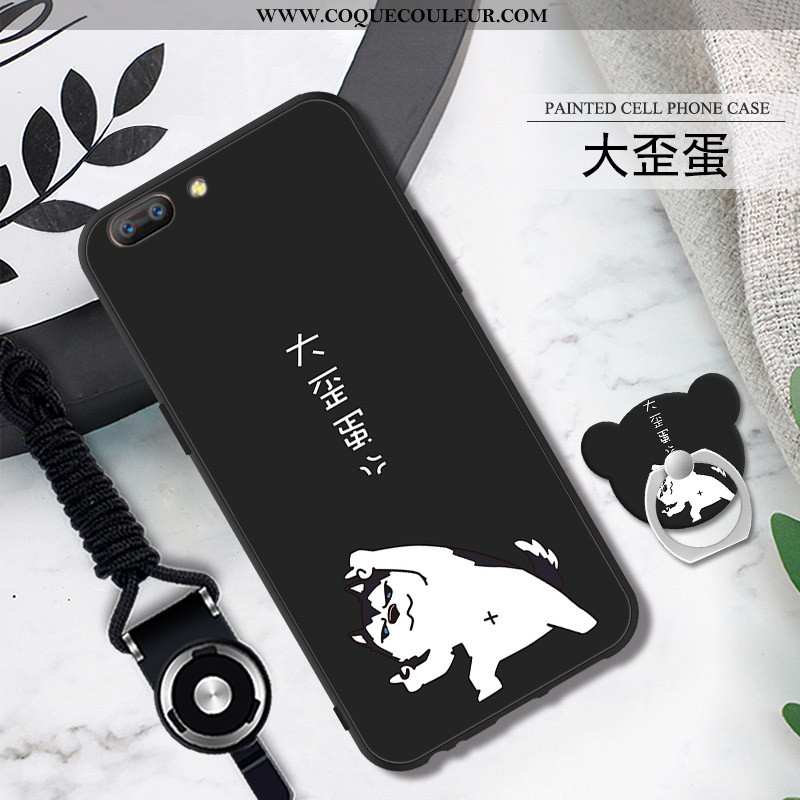 Étui Oppo A5 Protection Noir, Coque Oppo A5 Fluide Doux Noir