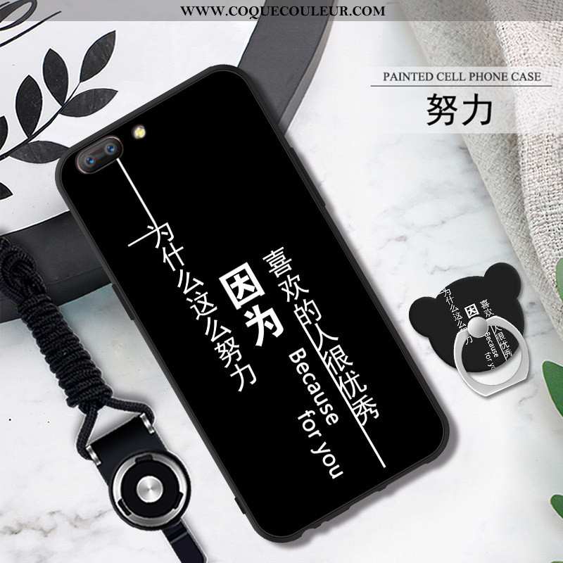 Étui Oppo A5 Protection Noir, Coque Oppo A5 Fluide Doux Noir