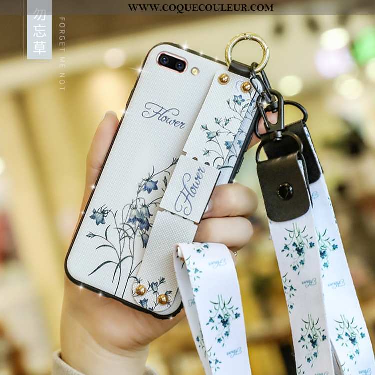 Coque Oppo A5 Mode Blanc Étui, Housse Oppo A5 Fluide Doux Blanche