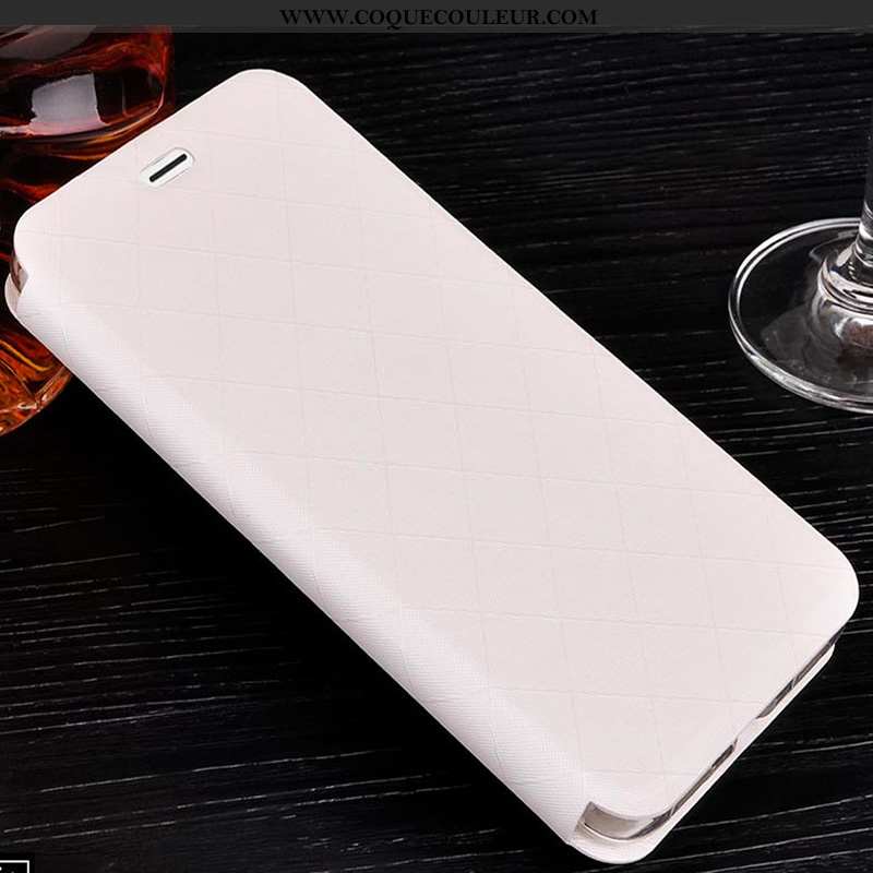 Coque Oppo A5 Cuir Blanc Housse, Housse Oppo A5 Protection Téléphone Portable Blanche