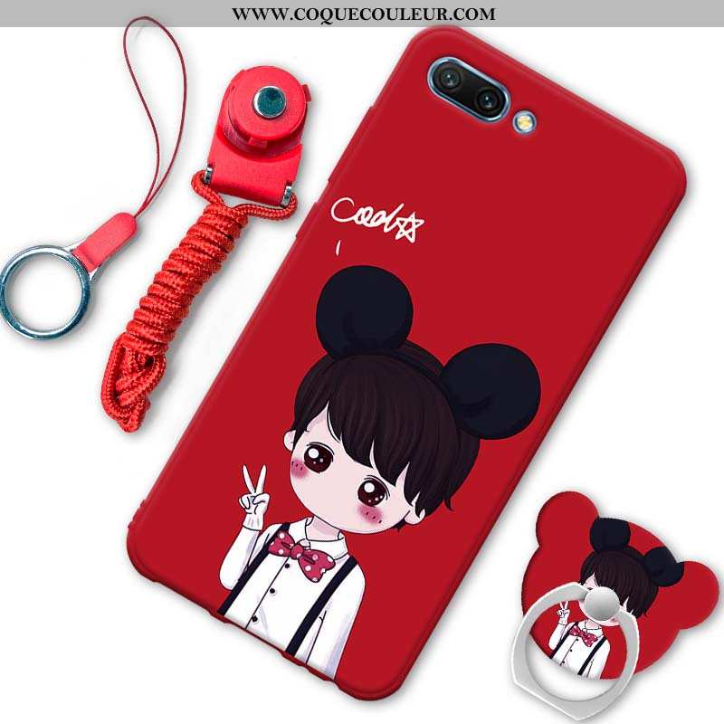 Housse Oppo A5 Créatif Étui Téléphone Portable, Oppo A5 Dessin Animé Fluide Doux Rouge