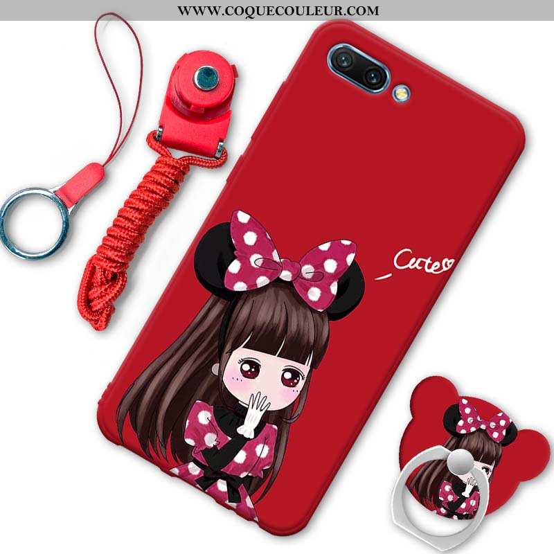 Housse Oppo A5 Créatif Étui Téléphone Portable, Oppo A5 Dessin Animé Fluide Doux Rouge