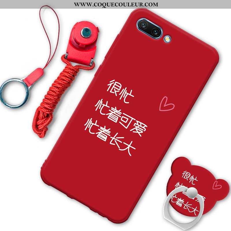 Housse Oppo A5 Créatif Étui Téléphone Portable, Oppo A5 Dessin Animé Fluide Doux Rouge