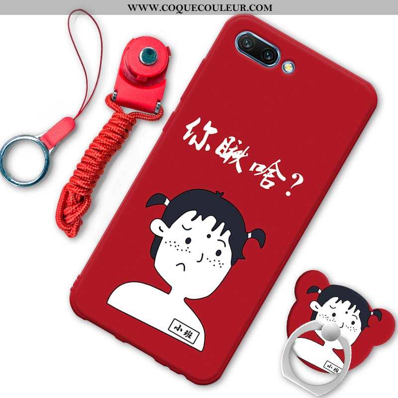 Housse Oppo A5 Créatif Étui Téléphone Portable, Oppo A5 Dessin Animé Fluide Doux Rouge