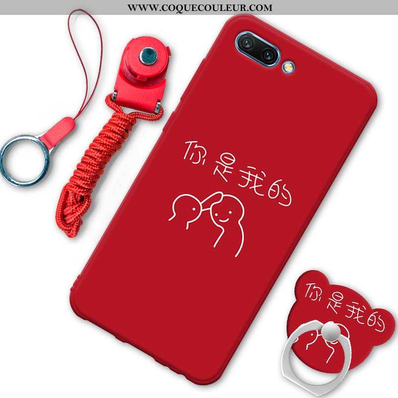 Housse Oppo A5 Créatif Étui Téléphone Portable, Oppo A5 Dessin Animé Fluide Doux Rouge