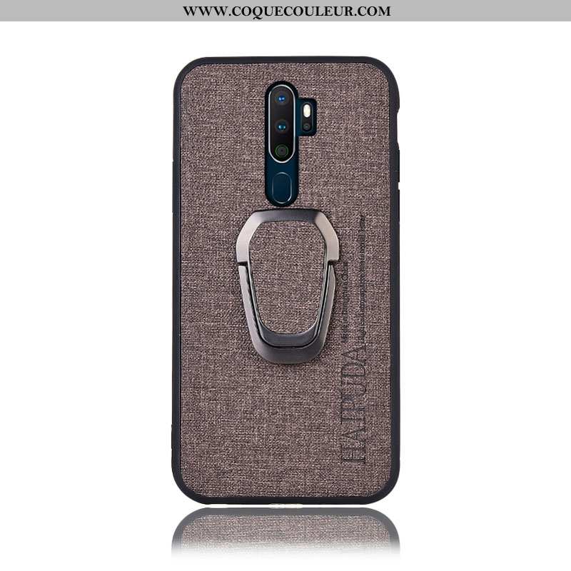 Housse Oppo A9 2020 Protection Coque Support, Étui Oppo A9 2020 Téléphone Portable Gris