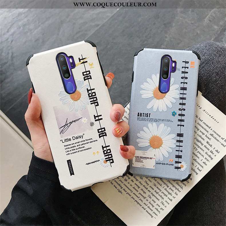 Coque Oppo A9 2020 Personnalité Téléphone Portable Modèle Fleurie, Housse Oppo A9 2020 Tendance Flui