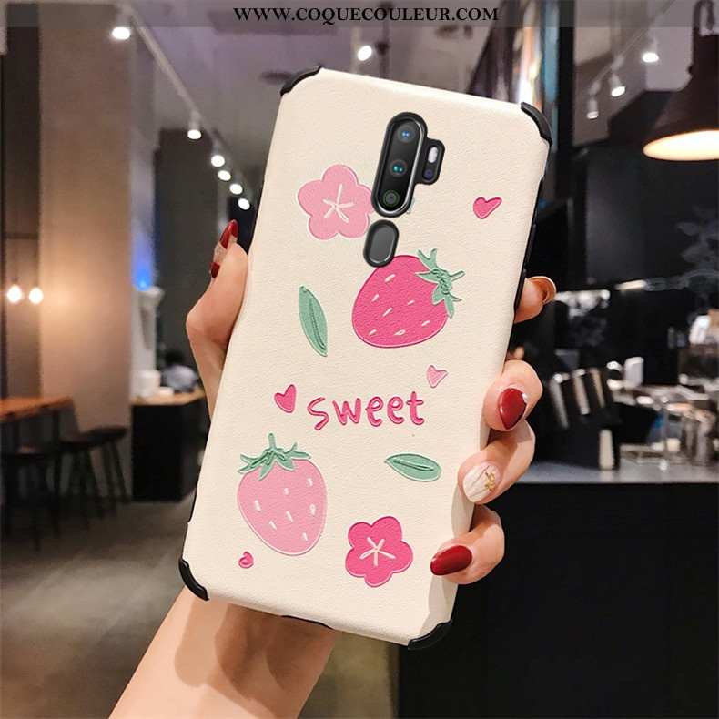 Coque Oppo A9 2020 Personnalité Téléphone Portable Modèle Fleurie, Housse Oppo A9 2020 Tendance Flui