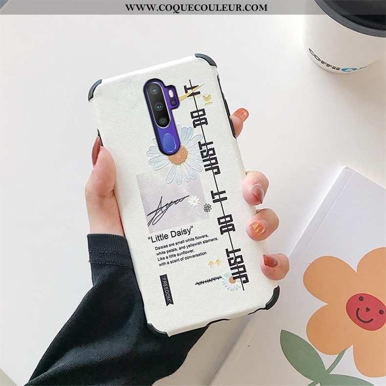 Coque Oppo A9 2020 Personnalité Téléphone Portable Modèle Fleurie, Housse Oppo A9 2020 Tendance Flui