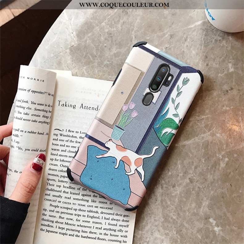 Coque Oppo A9 2020 Personnalité Téléphone Portable Modèle Fleurie, Housse Oppo A9 2020 Tendance Flui