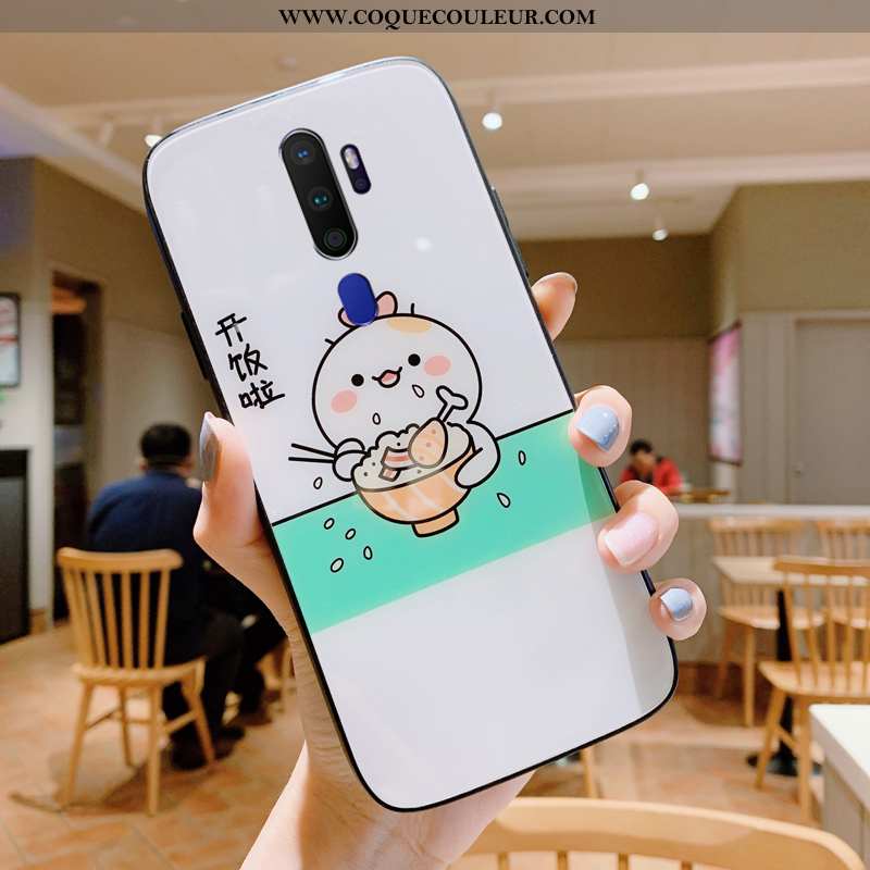 Étui Oppo A9 2020 Personnalité Support Étui, Coque Oppo A9 2020 Dessin Animé Téléphone Portable Vert