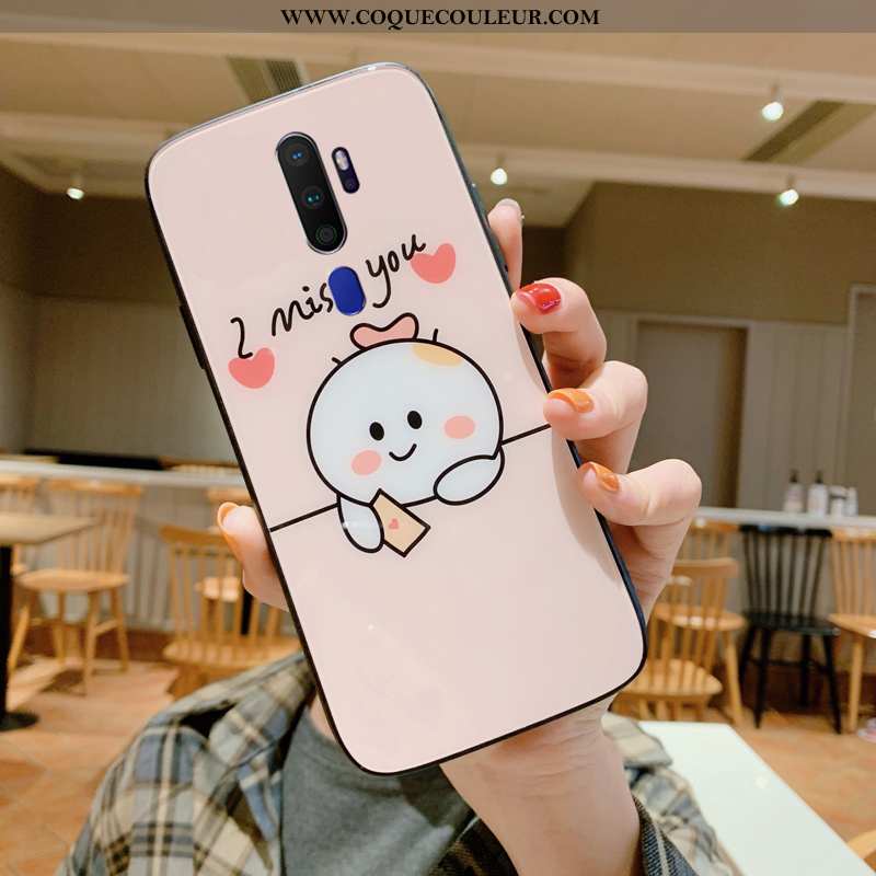 Étui Oppo A9 2020 Personnalité Support Étui, Coque Oppo A9 2020 Dessin Animé Téléphone Portable Vert