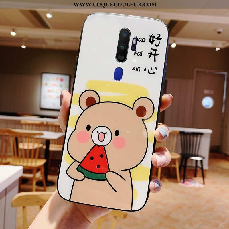 Étui Oppo A9 2020 Personnalité Support Étui, Coque Oppo A9 2020 Dessin Animé Téléphone Portable Vert