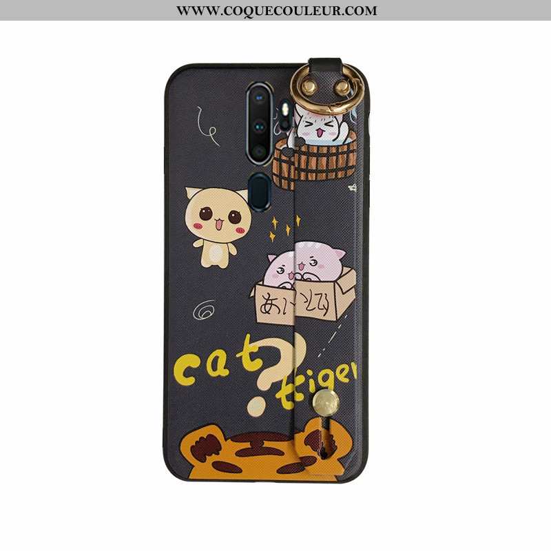 Coque Oppo A9 2020 Silicone Téléphone Portable Coque, Housse Oppo A9 2020 Protection Incassable Noir