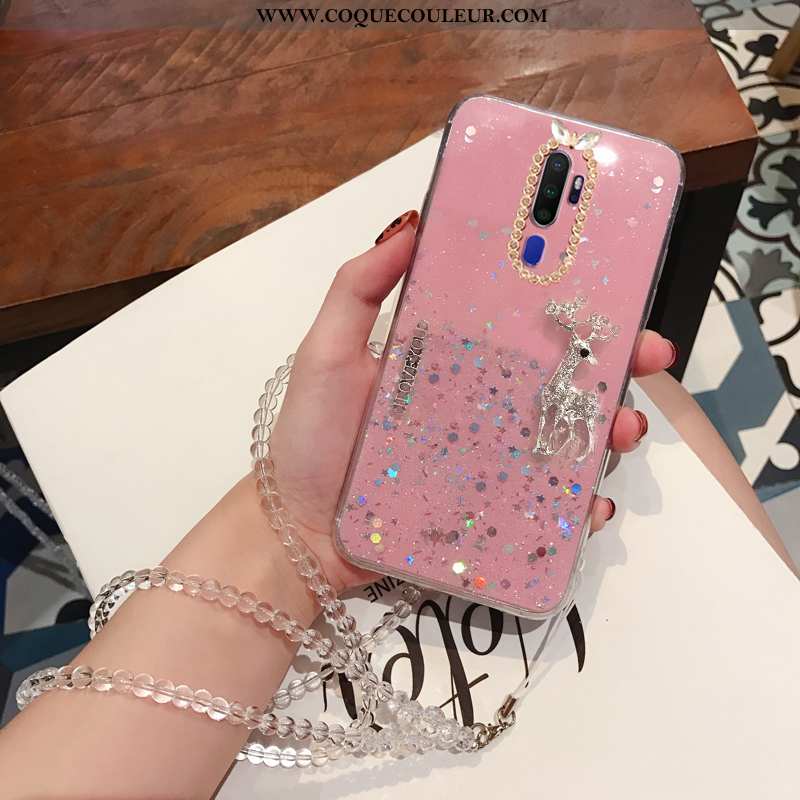 Housse Oppo A9 2020 Strass Téléphone Portable Protection, Étui Oppo A9 2020 Ornements Suspendus Temp