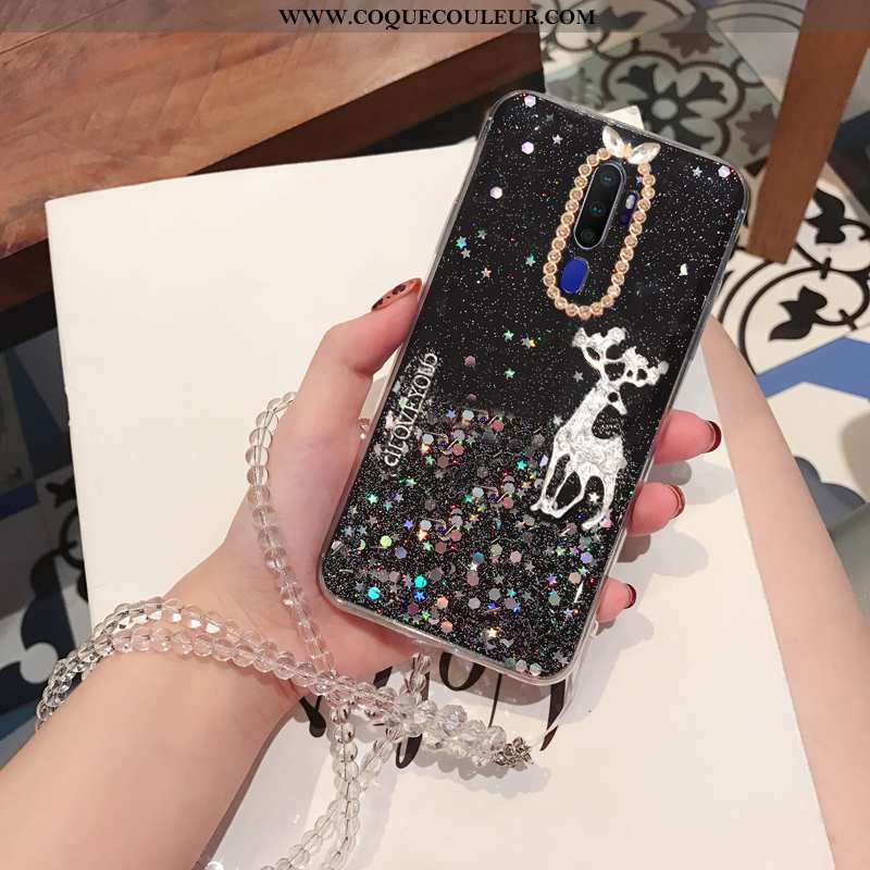 Housse Oppo A9 2020 Strass Téléphone Portable Protection, Étui Oppo A9 2020 Ornements Suspendus Temp